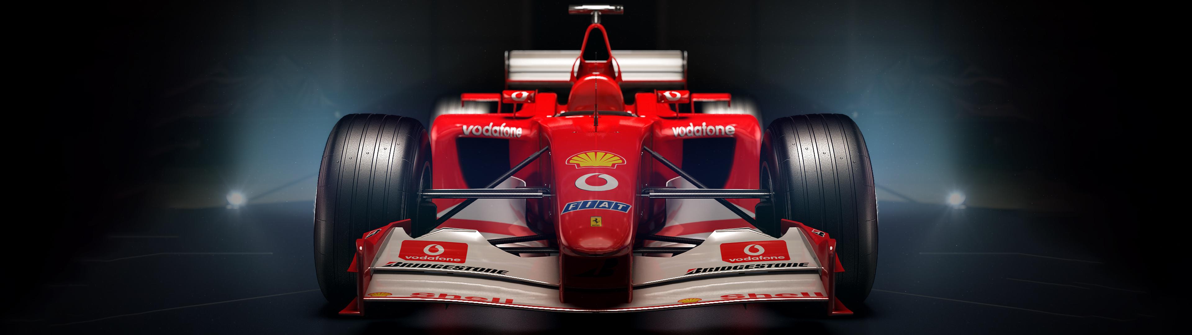 Ferrari F2002 Dual Monitor Wallpaper