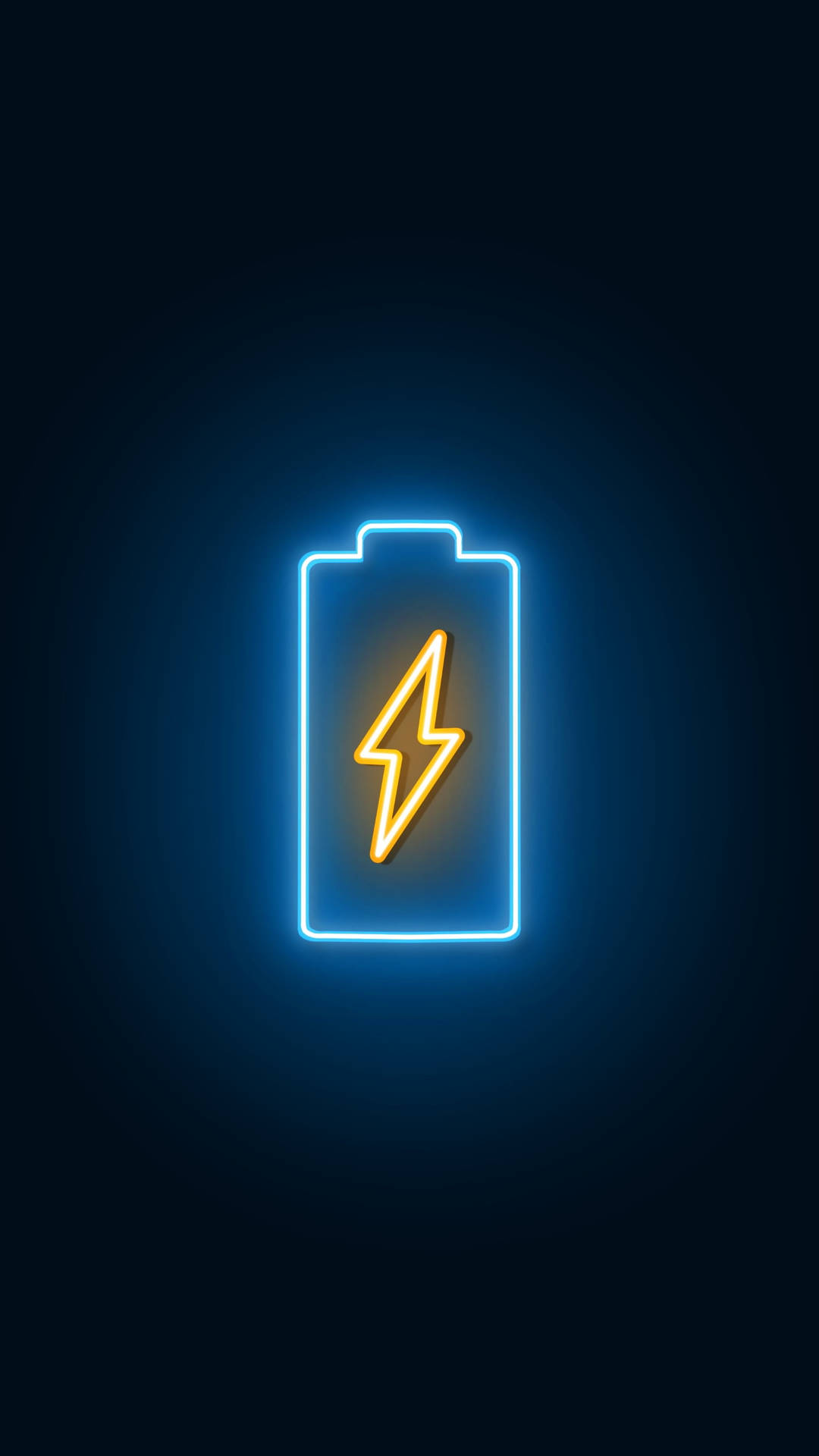 Download Charging Battery Neon Aesthetic iPhone Wallpaper