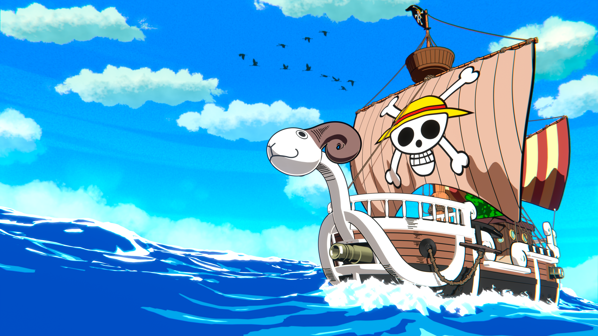 Download Sailing With Going Merry One Piece Wallpaper