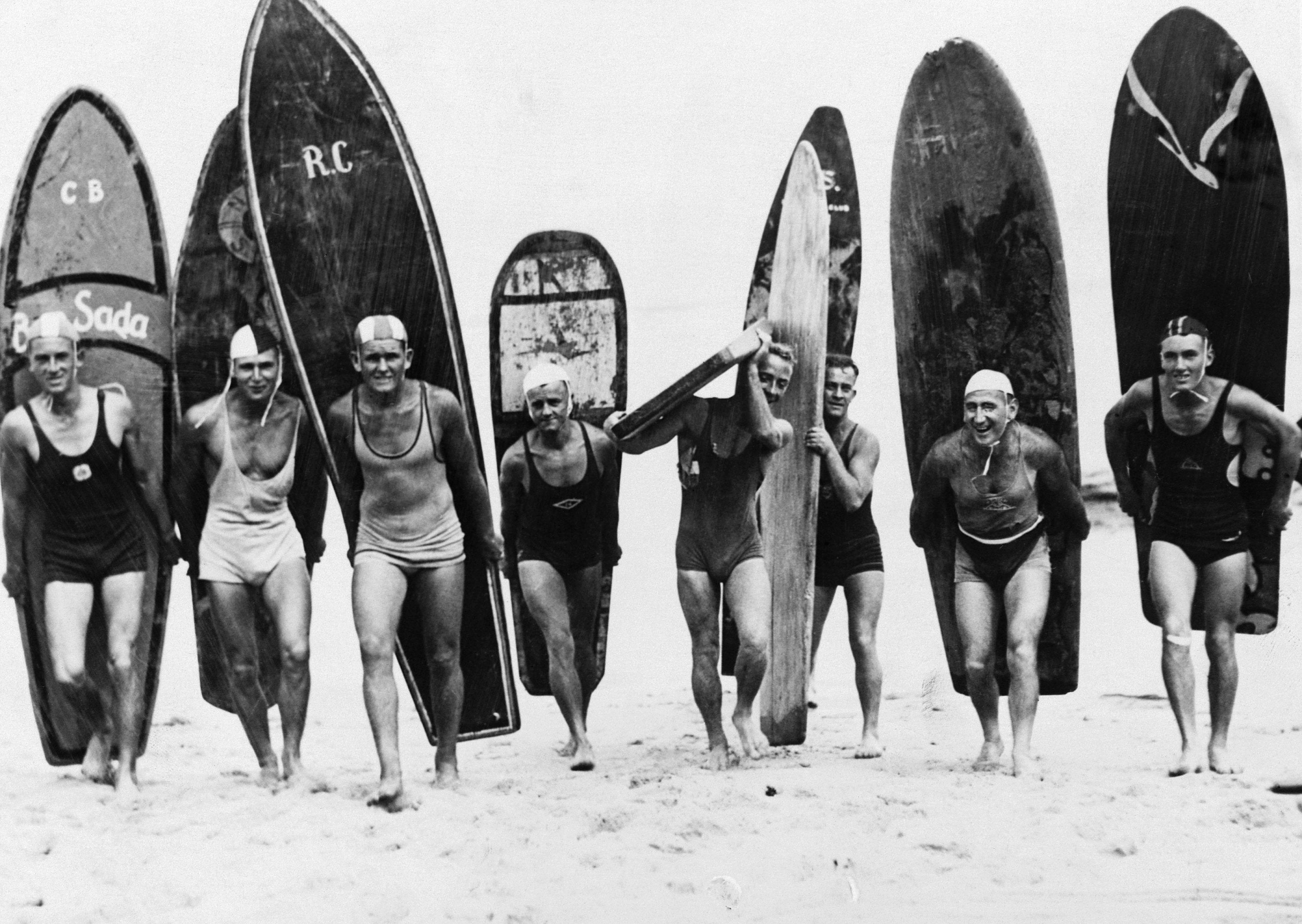 Vintage Surf Photo Black and White