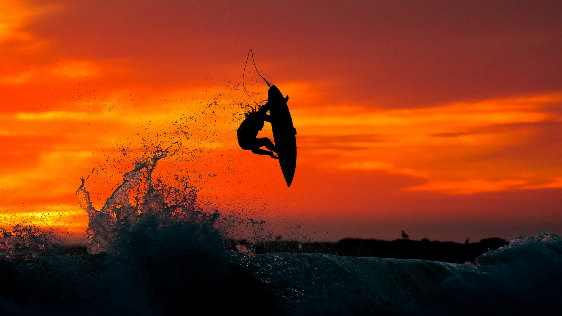 Sunset Surfing HD Wallpaper