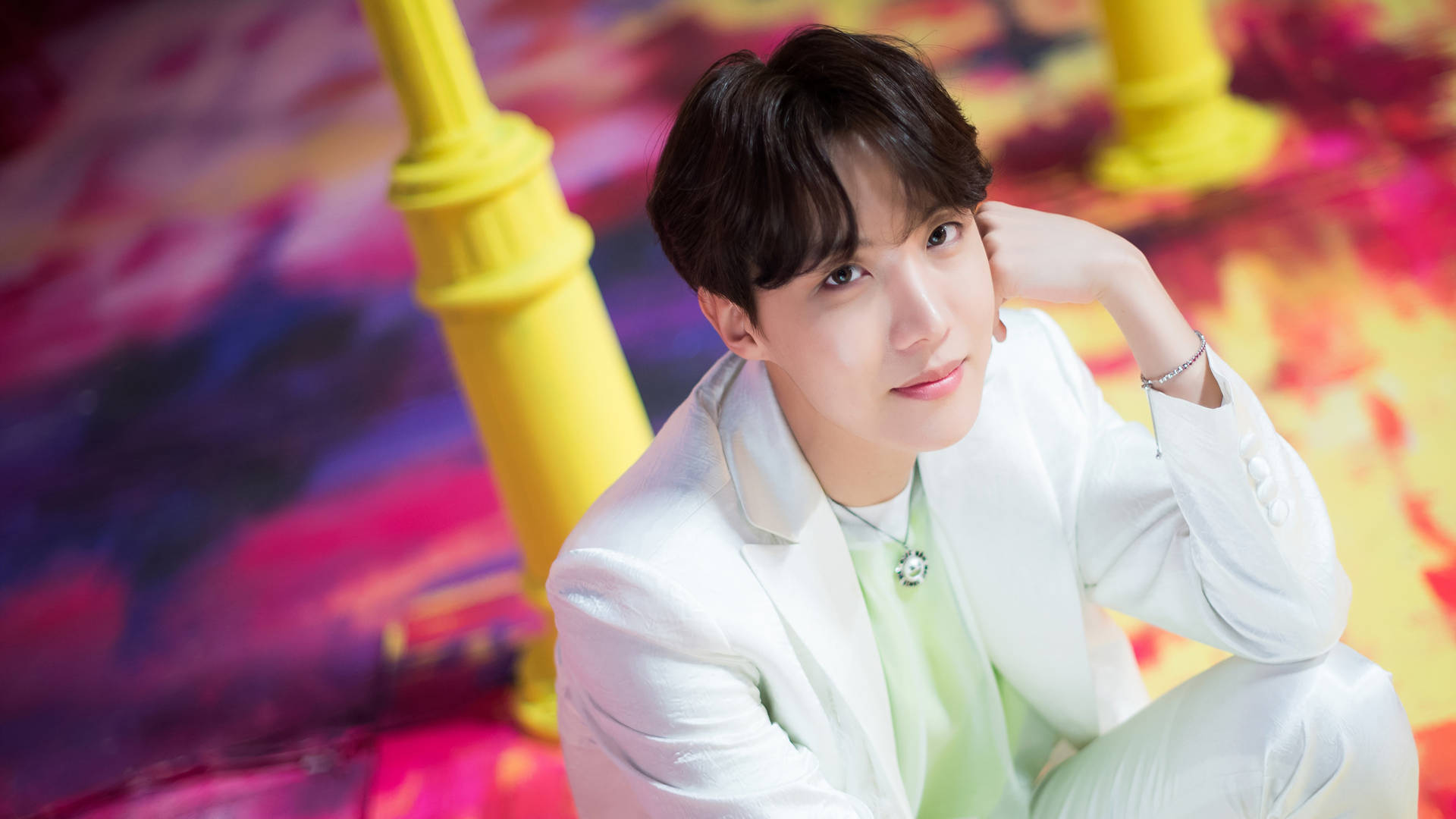 Download BTS J Hope Colorful Wallpaper