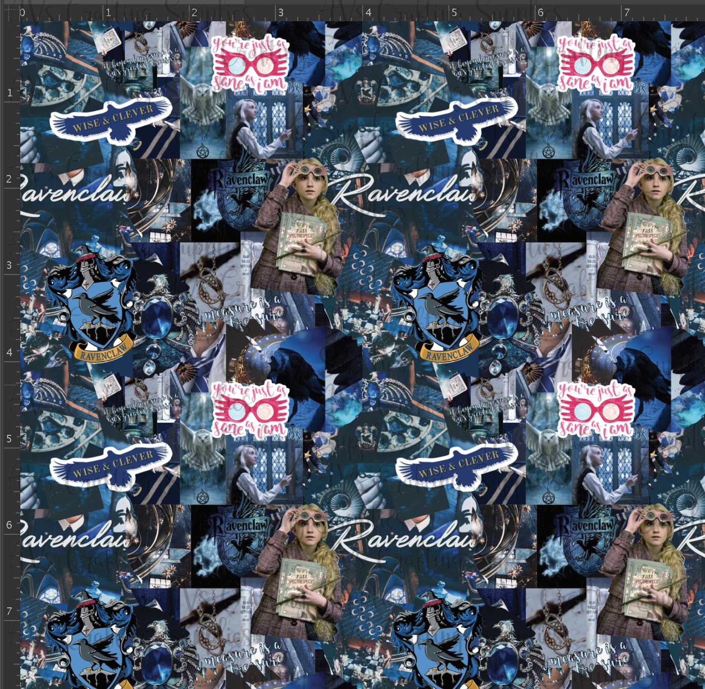 Ravenclaw Collage Print Vinyl 1573