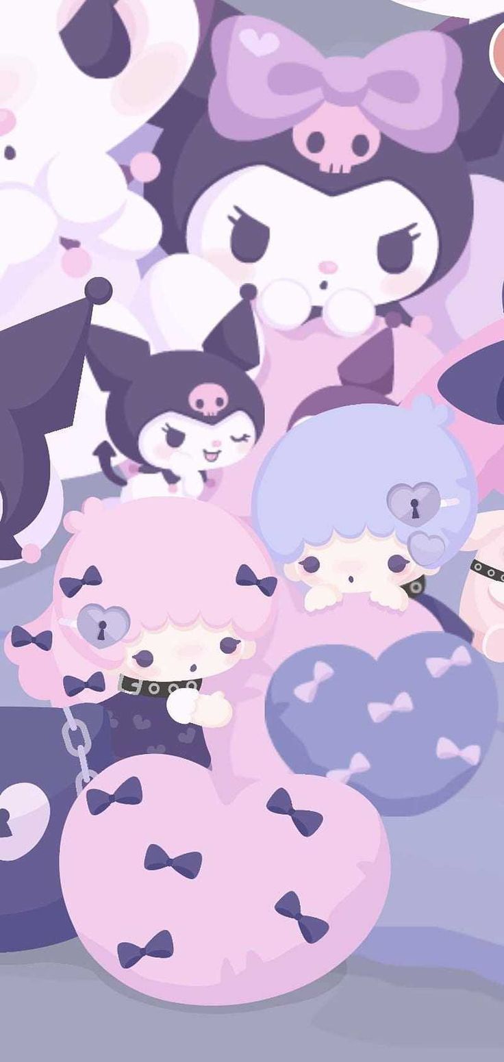 Kuromi Wallpaper Explore more Cartoon, Cute, Japonese, Kuromi, Kuromi is My Melody's rival wa. Hello kitty iphone wallpaper, My melody wallpaper, Sanrio wallpaper