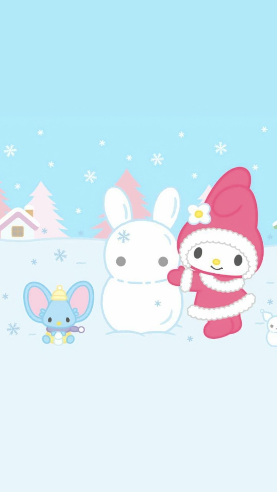 My Melody BG2. Hello kitty iphone wallpaper, Hello kitty christmas, My melody wallpaper