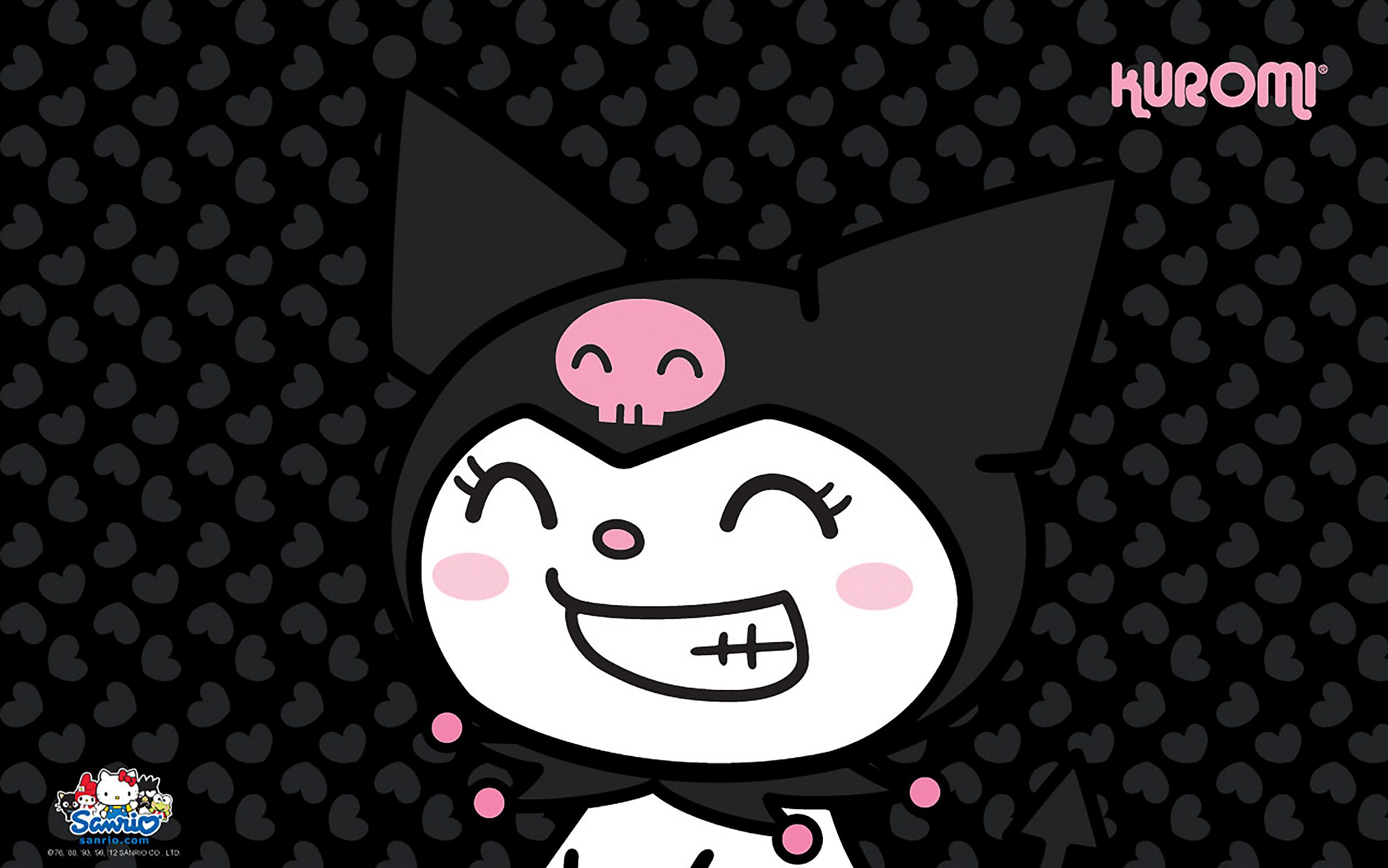 Sanrio Kuromi Big Grin Retro Wallpaper