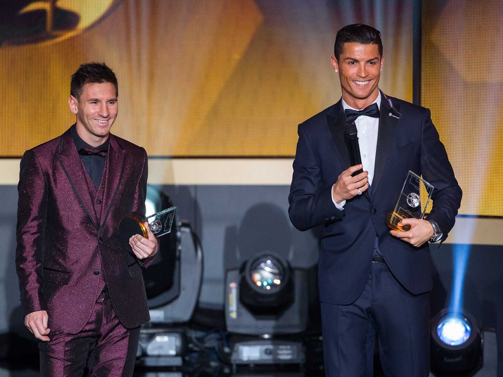 Messi's Ballon d'Or suits. GQ India