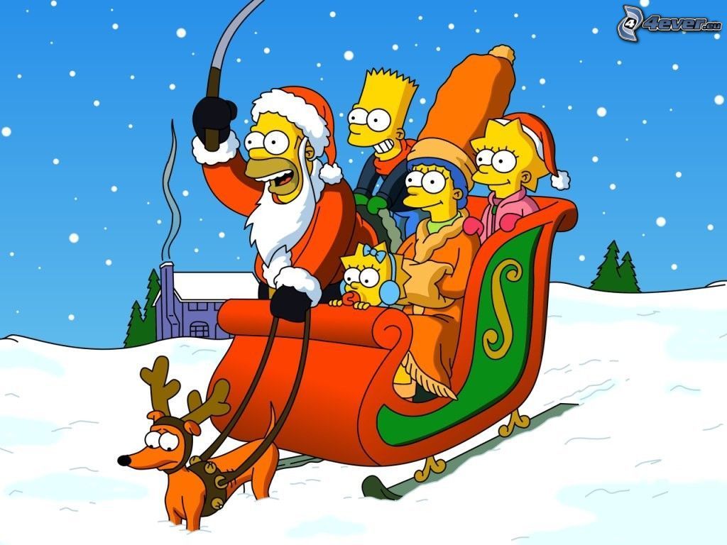 Dreaming of a Green Christmas. Christmas cartoons, The simpsons, Simpsons drawings