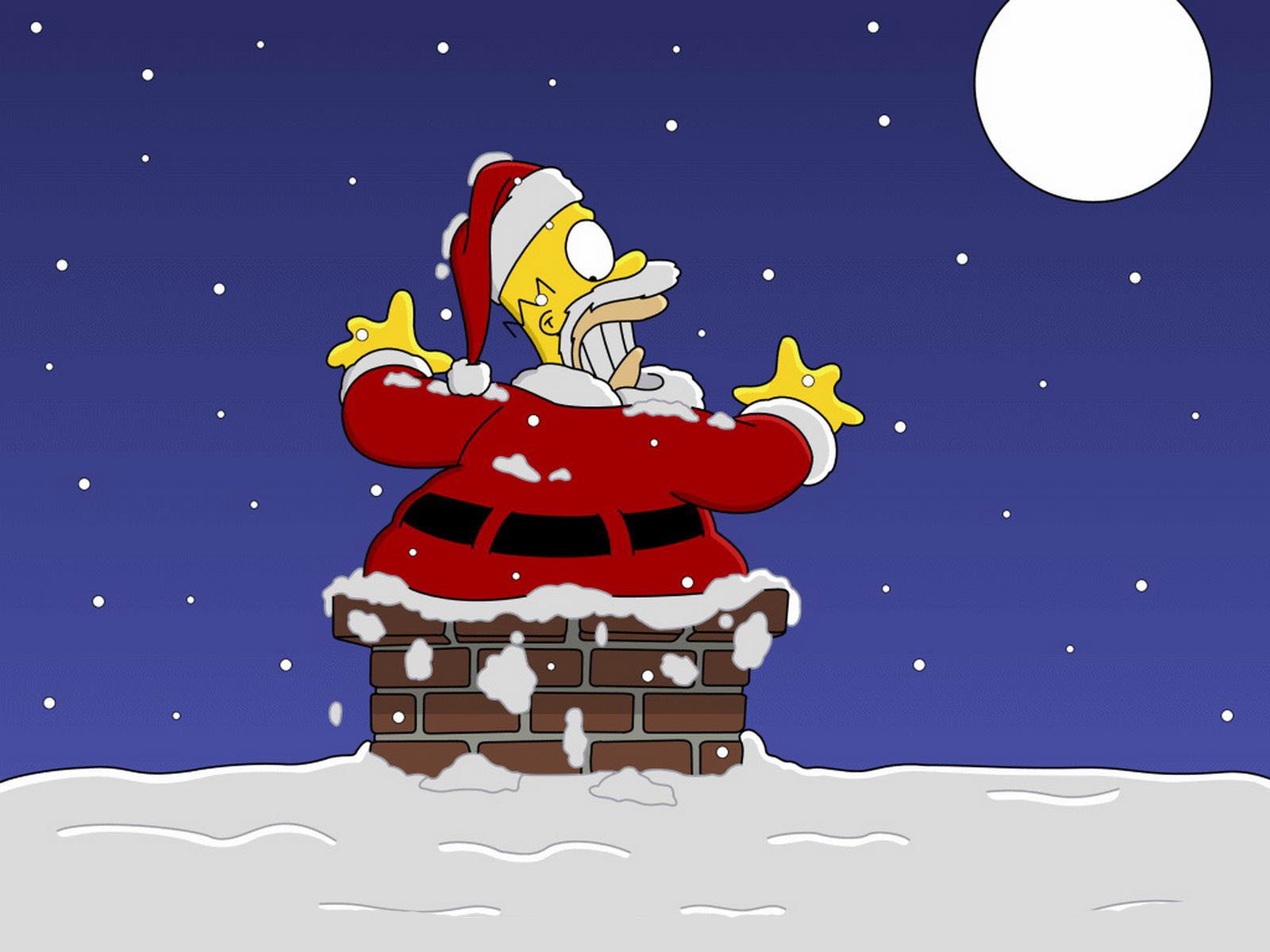 Simpsons Christmas g wallpaperx1200
