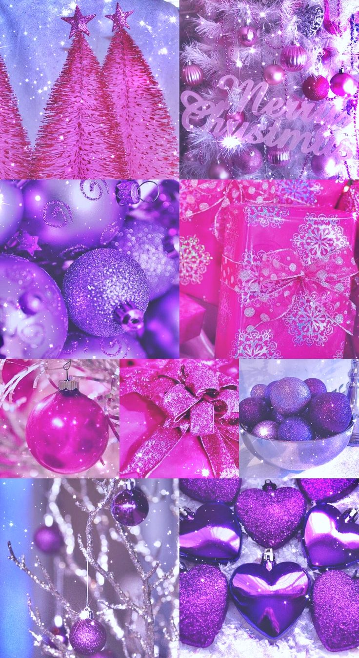 sparkly, Christmas, xmas, glitter, pink, purple, gifts, tree, wallpaper, background, iPhon. Pink wallpaper iphone, Wallpaper iphone christmas, Christmas wallpaper