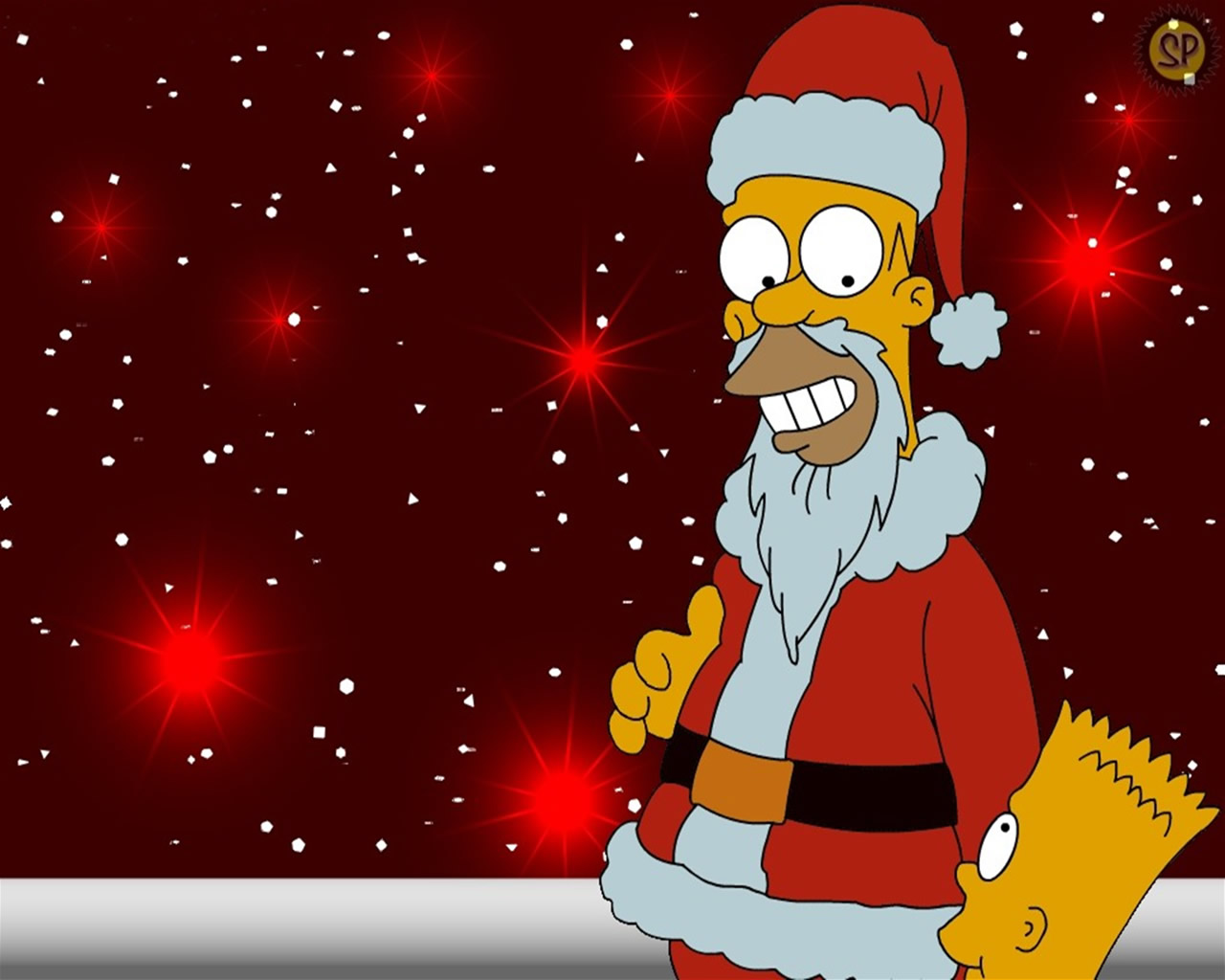 Simpson Santa Claus 962 1280x1024px