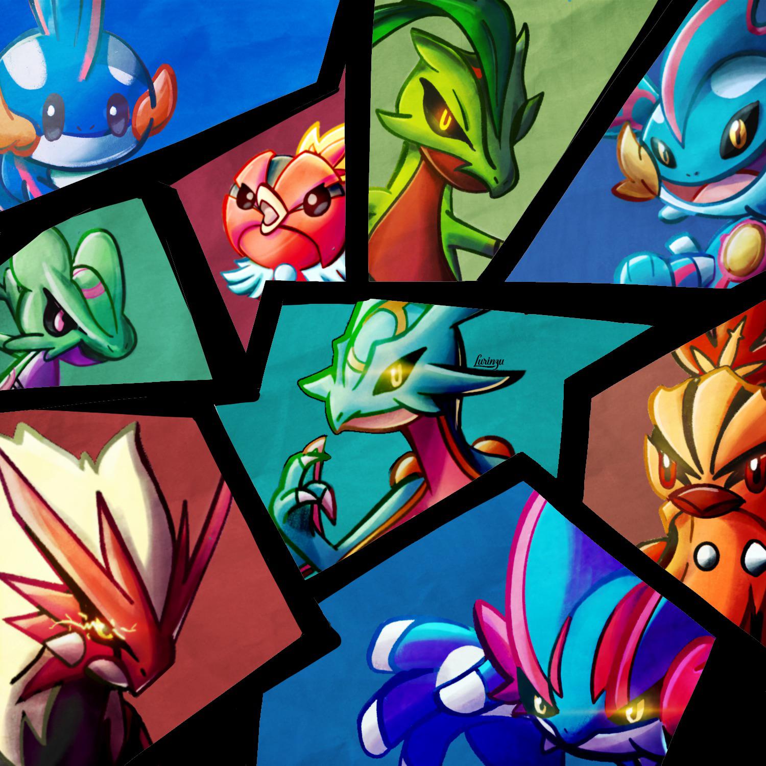 OCHoenn starters and Weather trio fusion compilation