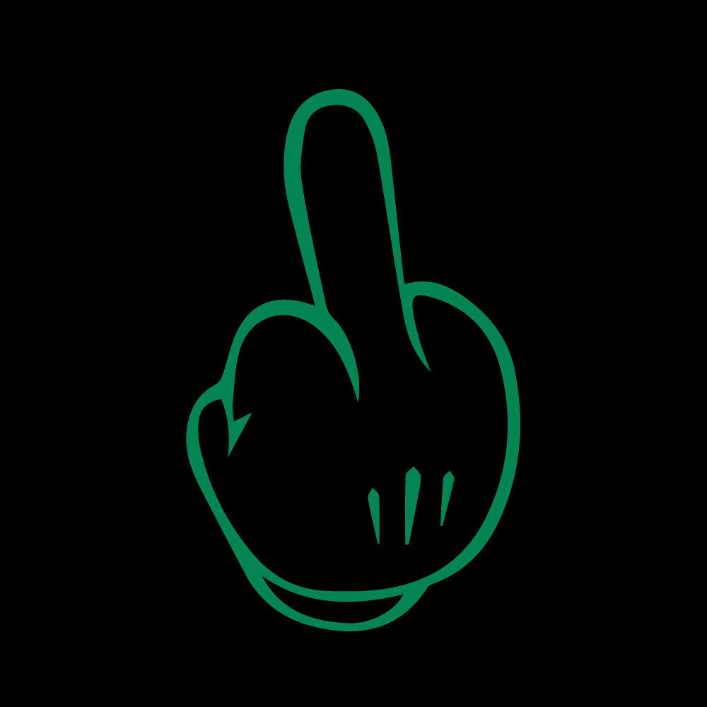 5&; MIDDLE FINGER Vinyl Decal Sticker Car Window Laptop Disney Rude Funny Bird