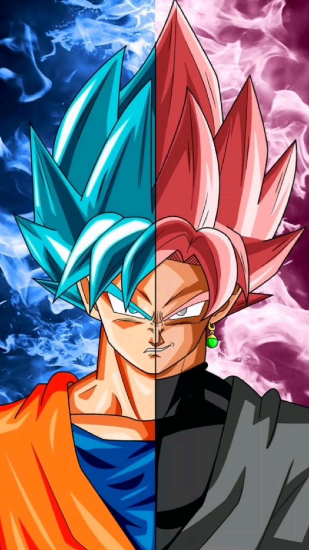 Goku & Goku Black Transition. Dragon ball painting, Anime dragon ball goku, Anime dragon ball super
