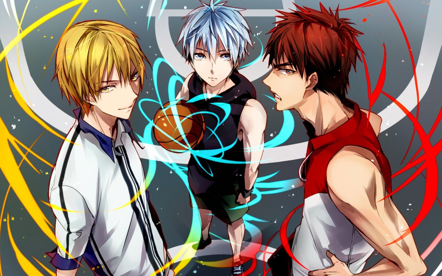 Kuroko no Basuke or Kuroko's Basket: Kise Ryota, Kuroko Tetsuya and Kagami Taiga. Kuroko no basket, Kuroko, Anime