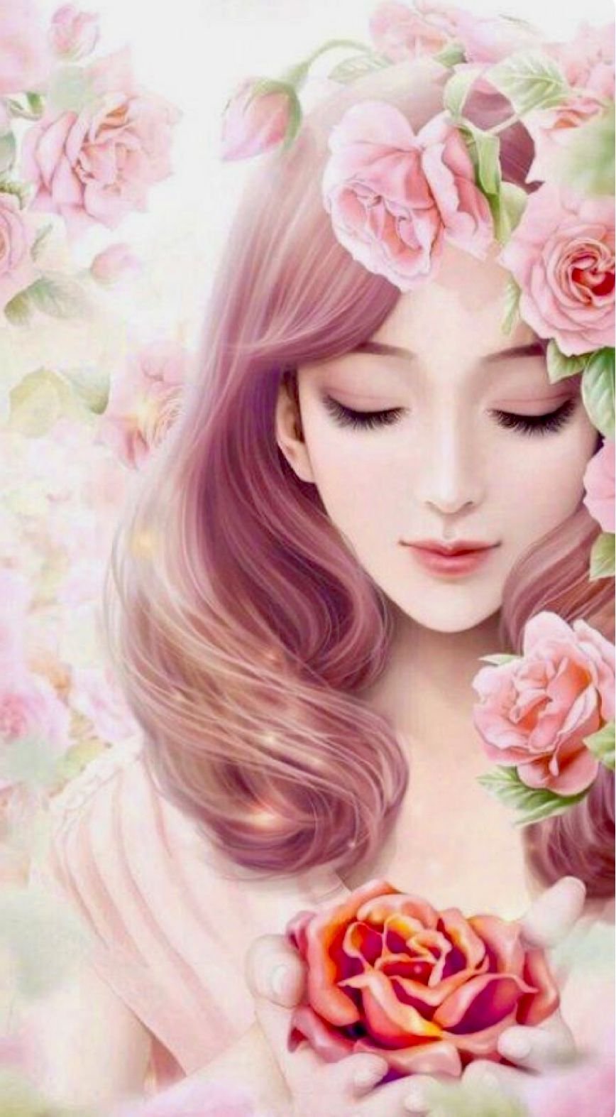 Girl hand with flower Wallpaper Download