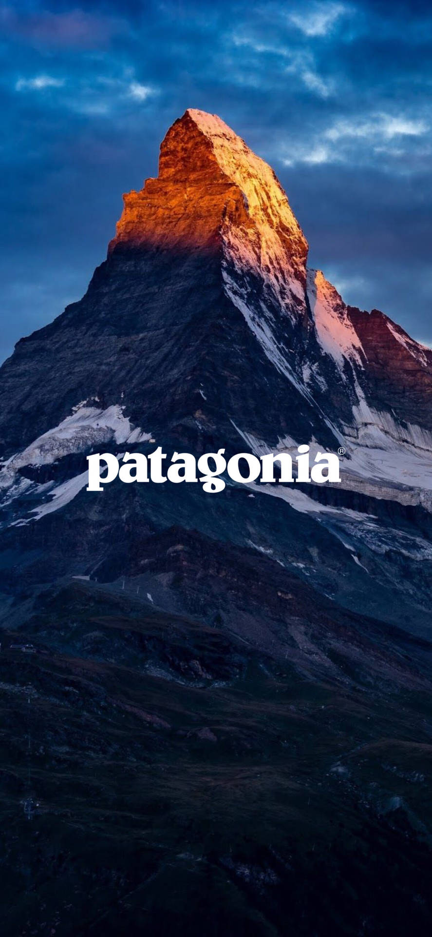 Download Patagonia Logo Mountain Top Wallpaper