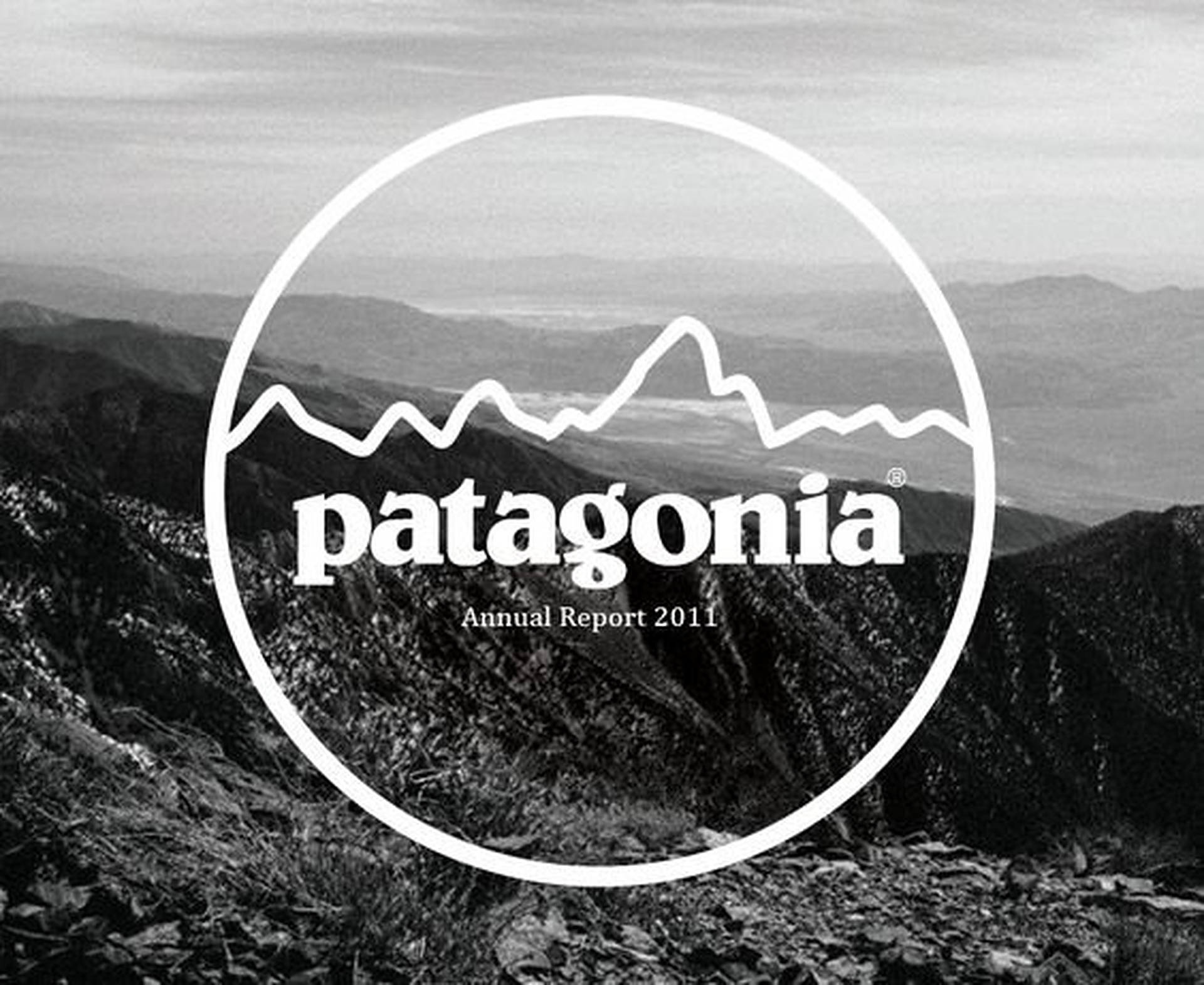 Download Patagonia Logo Black Aesthetic Wallpaper