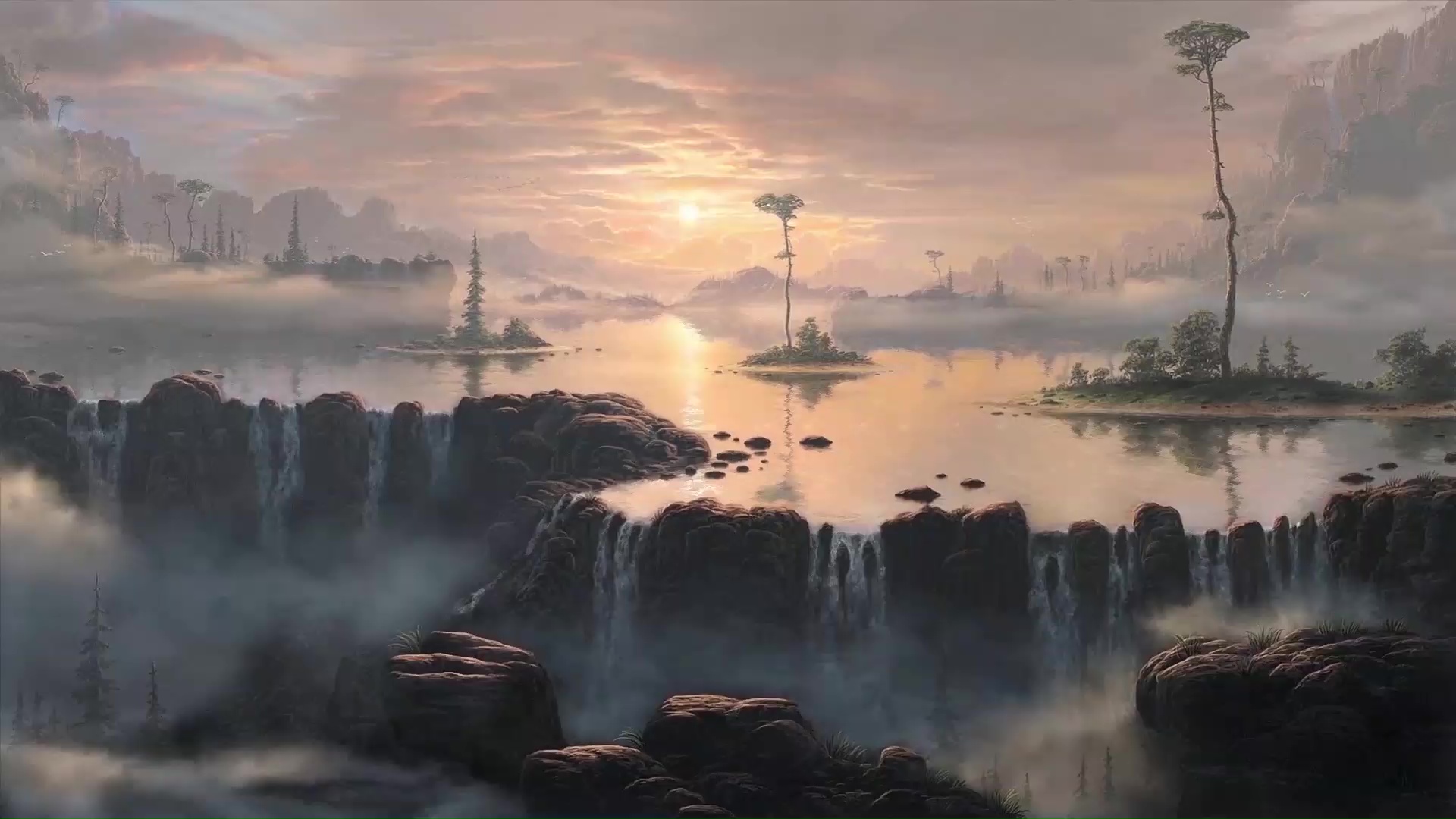 Fantasy Landscape Waterfall Live Wallpaper