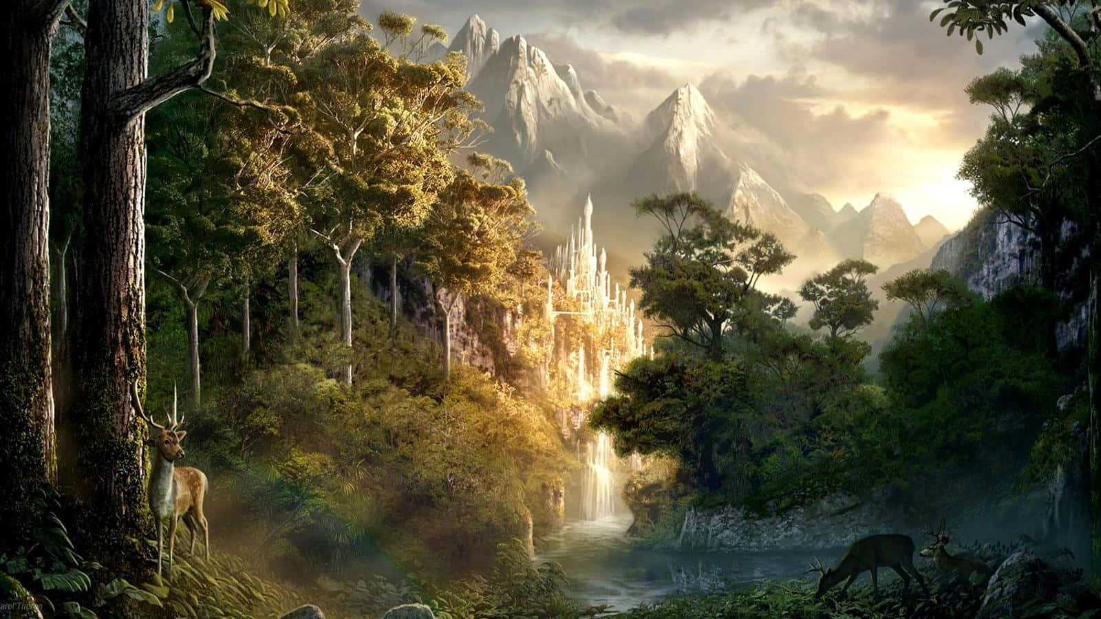Download A Fantasy Landscape With A