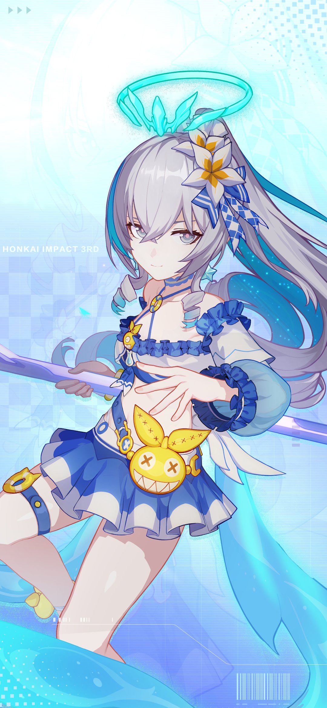 Honkai Impact 3rd - [Wallpaper] Ocean Dive Outfits Wallpaper Download Herrscher of Finality's outfit Selenic Ripples, Herrscher of Origin's outfit Crooning Tides and Herrscher of Truth's outfit Seaside Vibes