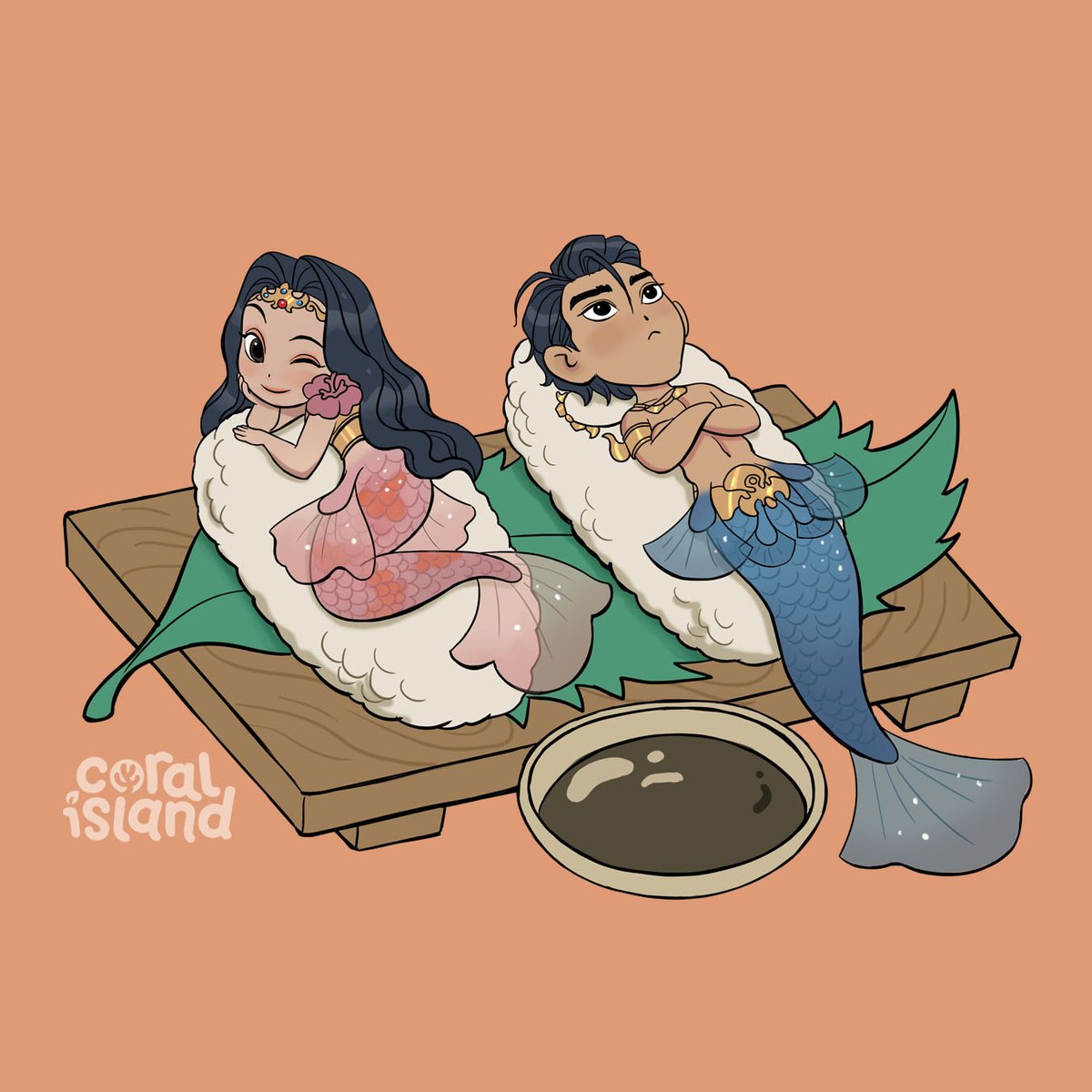 Coral Island & Agung = a whole snacc artwork #gamedev. #indiedev. #indiegames. #coralisland