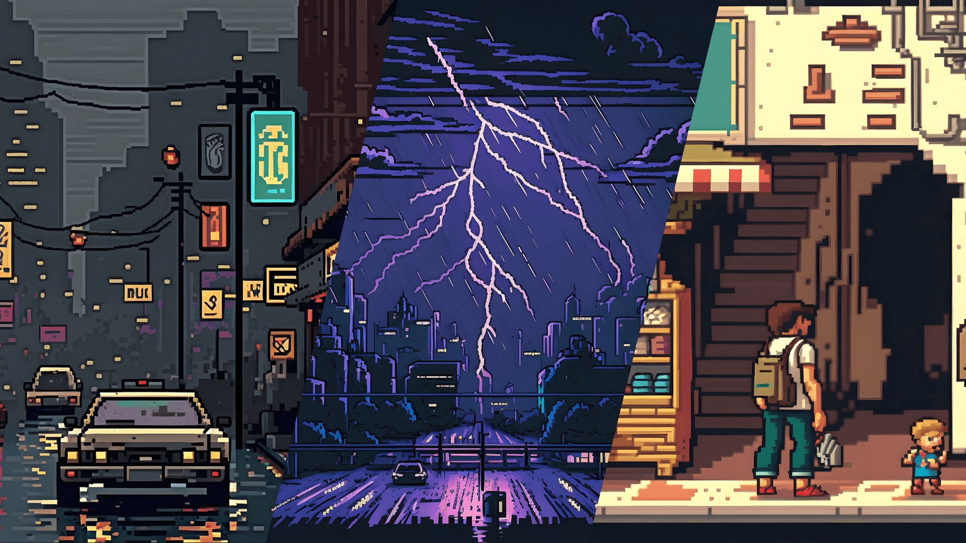 Pixel City in 2D Assets