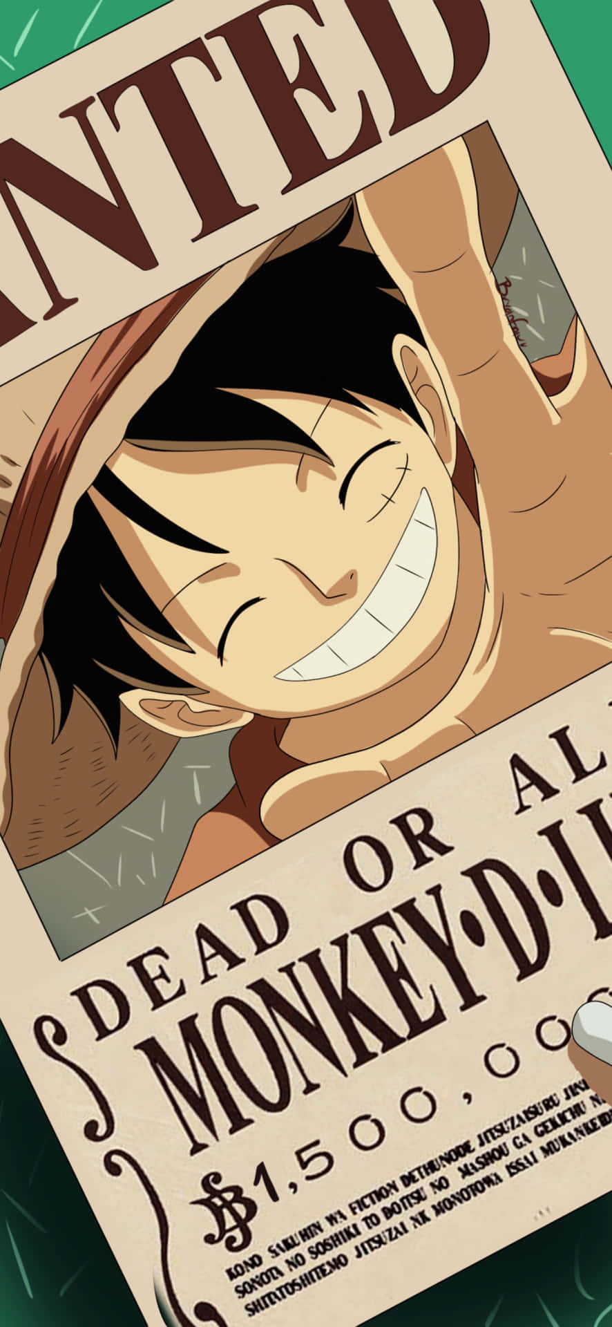 Download One Piece Luffy iPhone Wanted