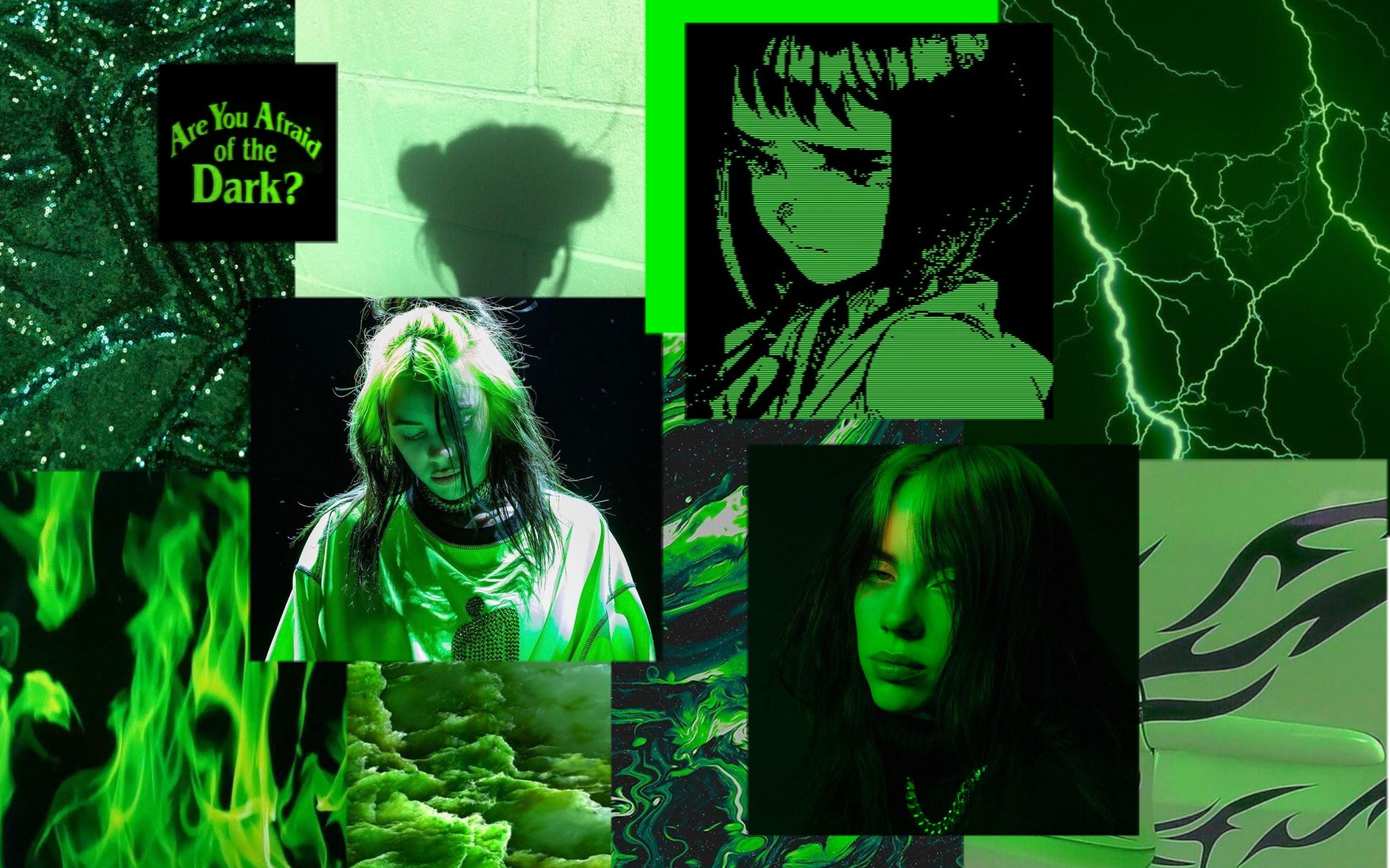 ✰ green grunge billie eilish aesthetic