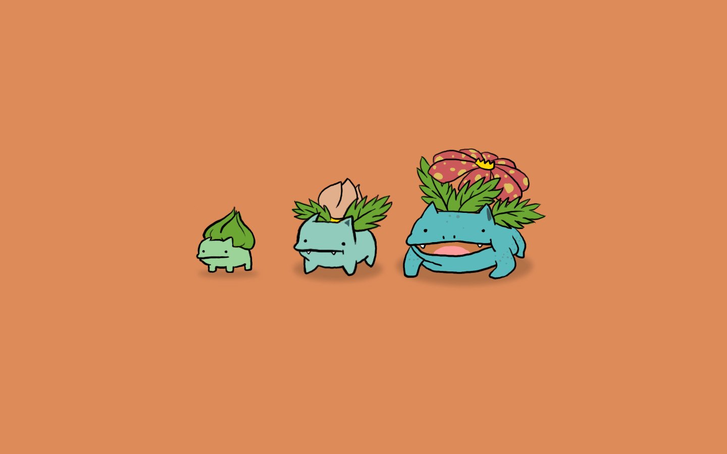 Pokemon Bulbasaur Venusaur Ivysaur alternative art simple background wallpaperx900