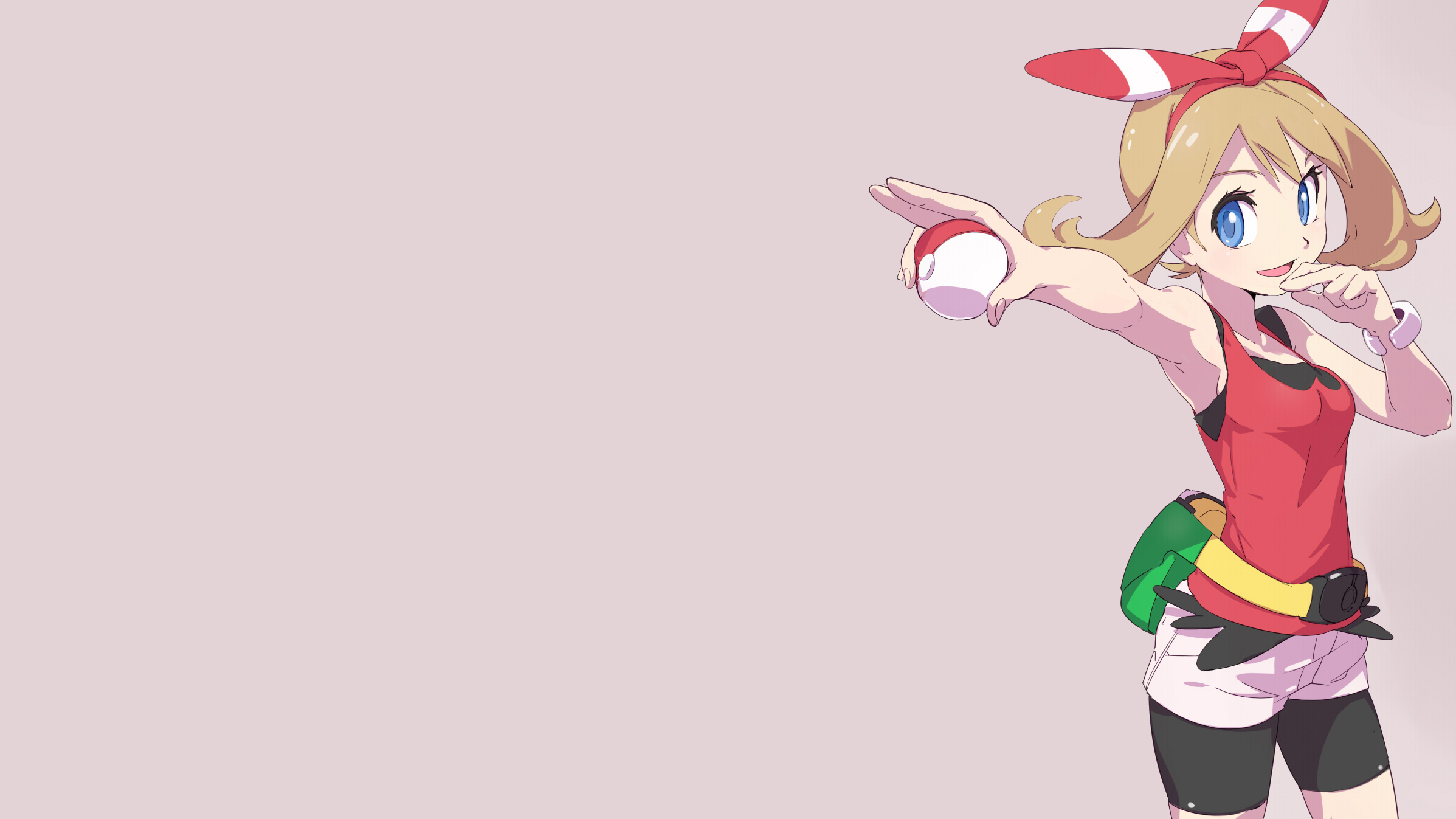 simple background, May (pokemon), anime girls, Pokémonx1347 Wallpaper