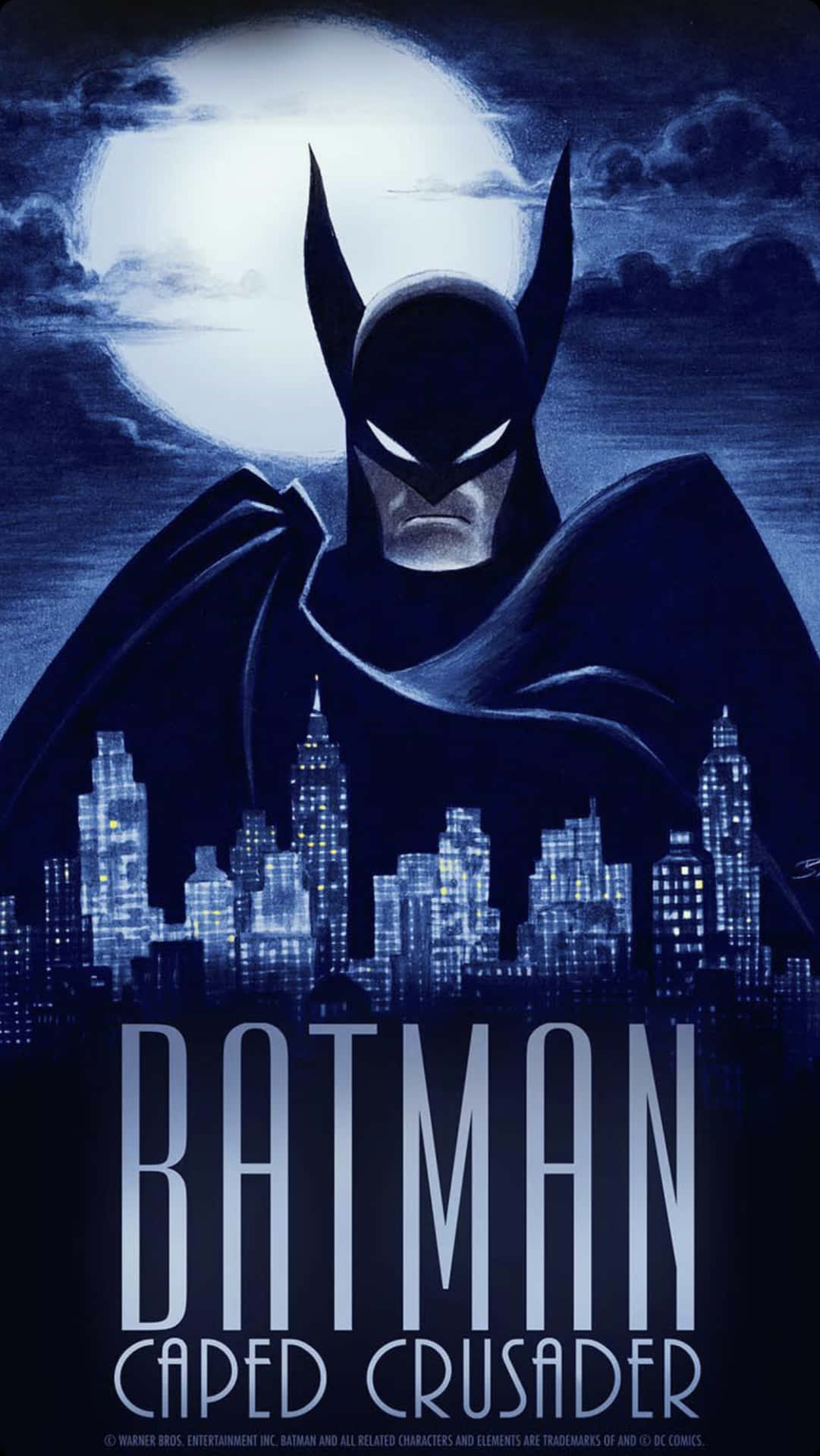 Download The Caped Crusader taking charge of Gotham City Wallpaper