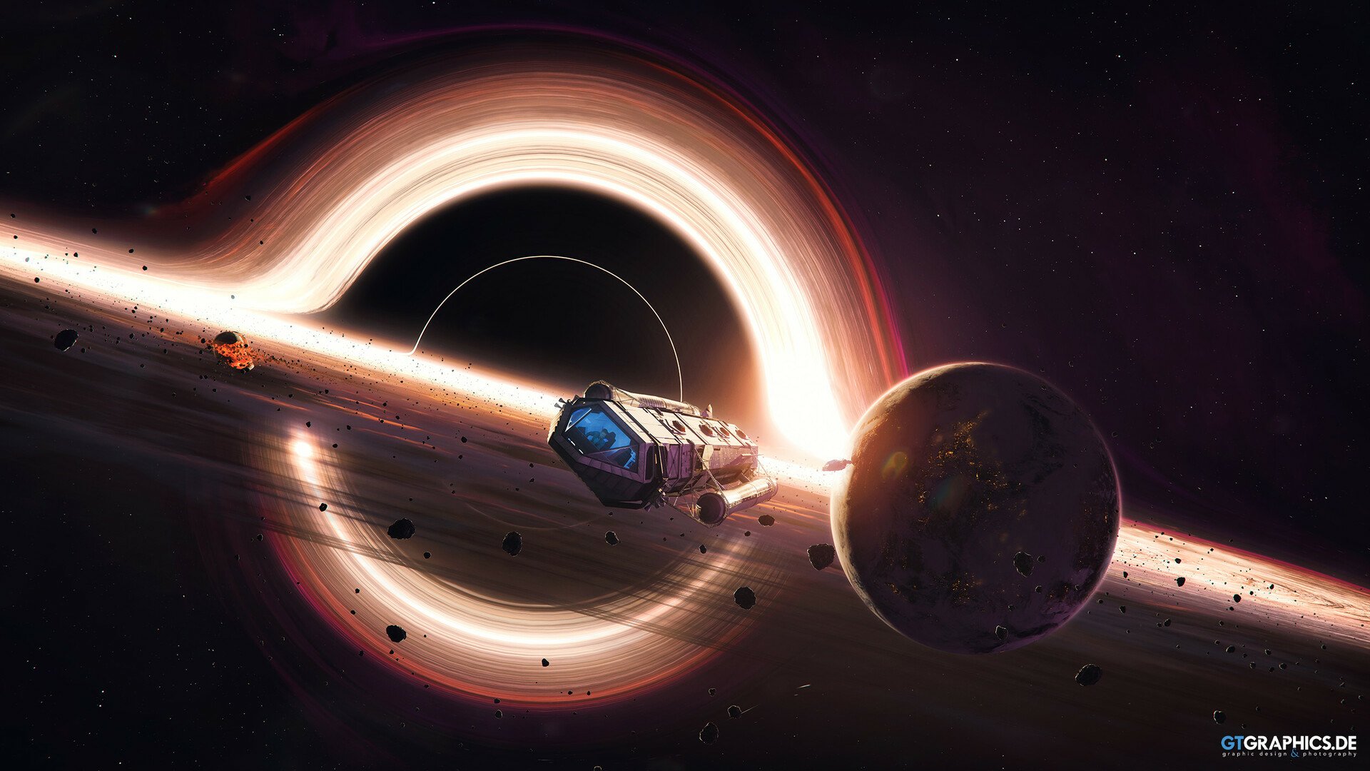 Sci Fi Black Hole HD Wallpaper and Background