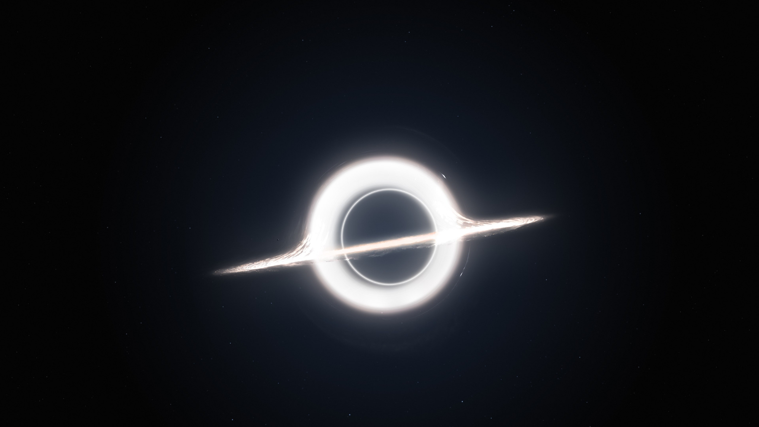 Download wallpaper: Gargantua inspired by Interstellar movie 2560x1440