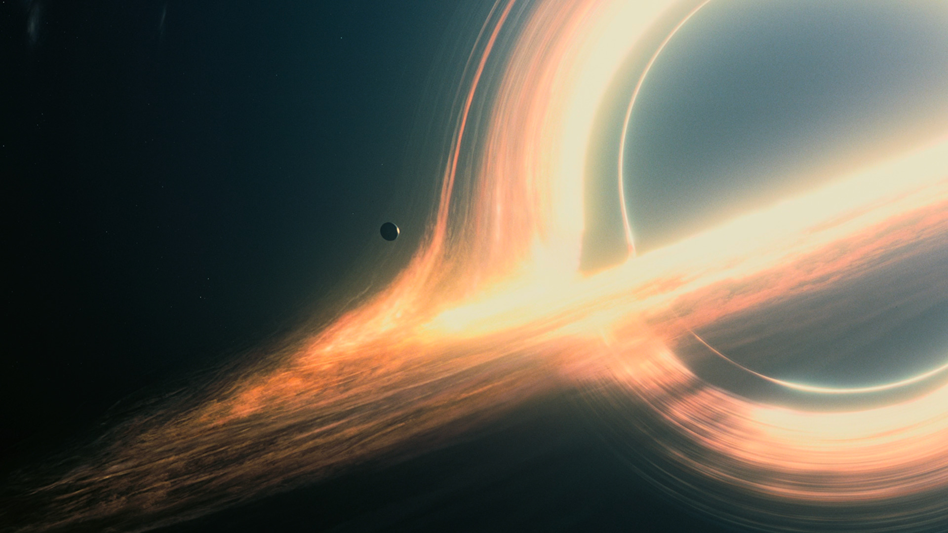 Wallpaper, space, Interstellar movie, planet, black holes, Gargantua, movies, artwork 1920x1080