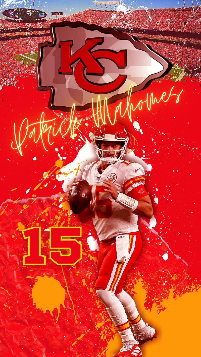 Download Patrick Mahomes Kansas City Chiefs Logo Wallpaper