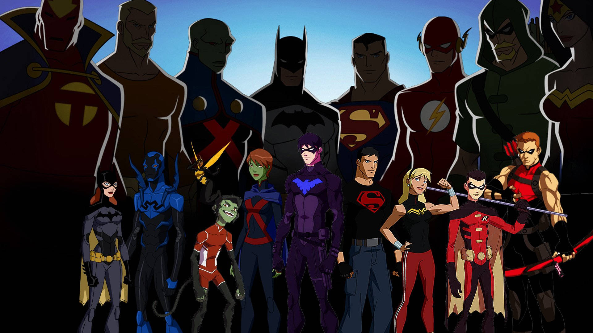 Download Young Justice Superhero Team Wallpaper