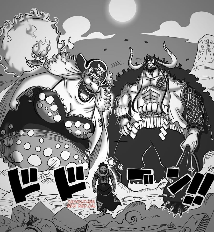 Big Mom and Kaido VS Luffy By Redi Red. Cal. One piece chapter, One piece big mom, Luffy