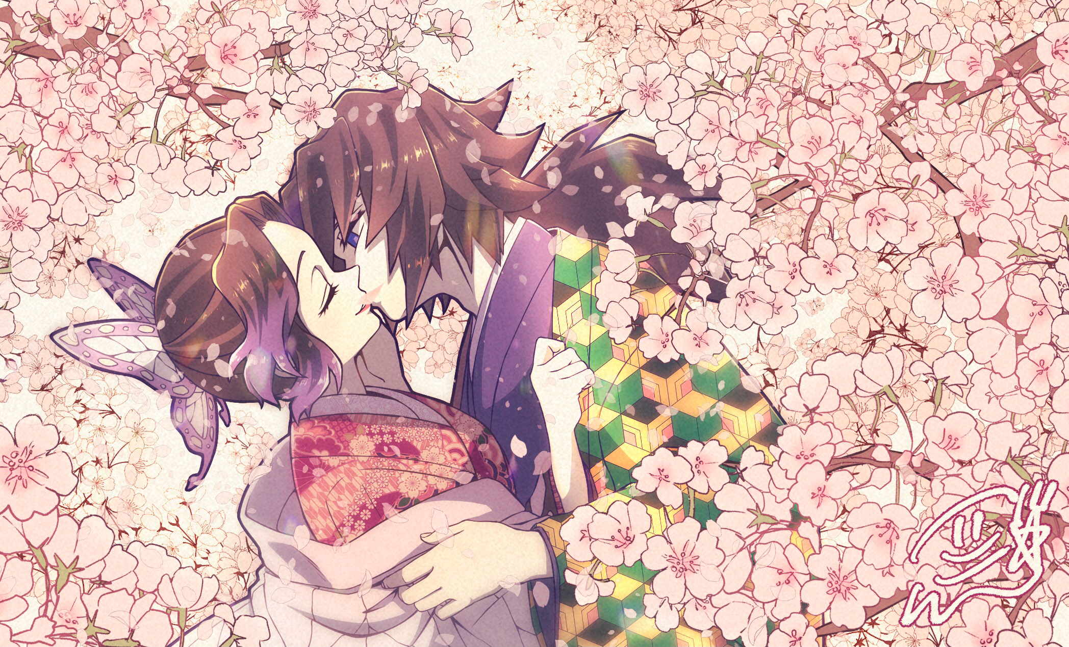 HD desktop wallpaper: Anime, Demon Slayer: Kimetsu No Yaiba, Giyuu Tomioka, Shinobu Kochou, Giyushino (Demon Slayer) download free picture