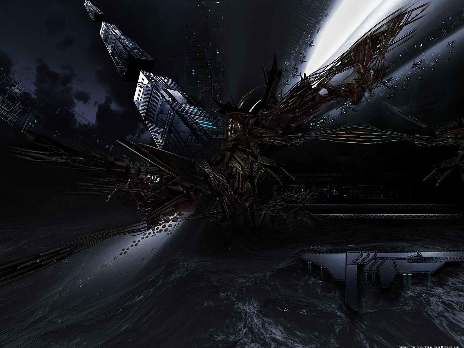 Dark Abstract Technology HD Wallpaper