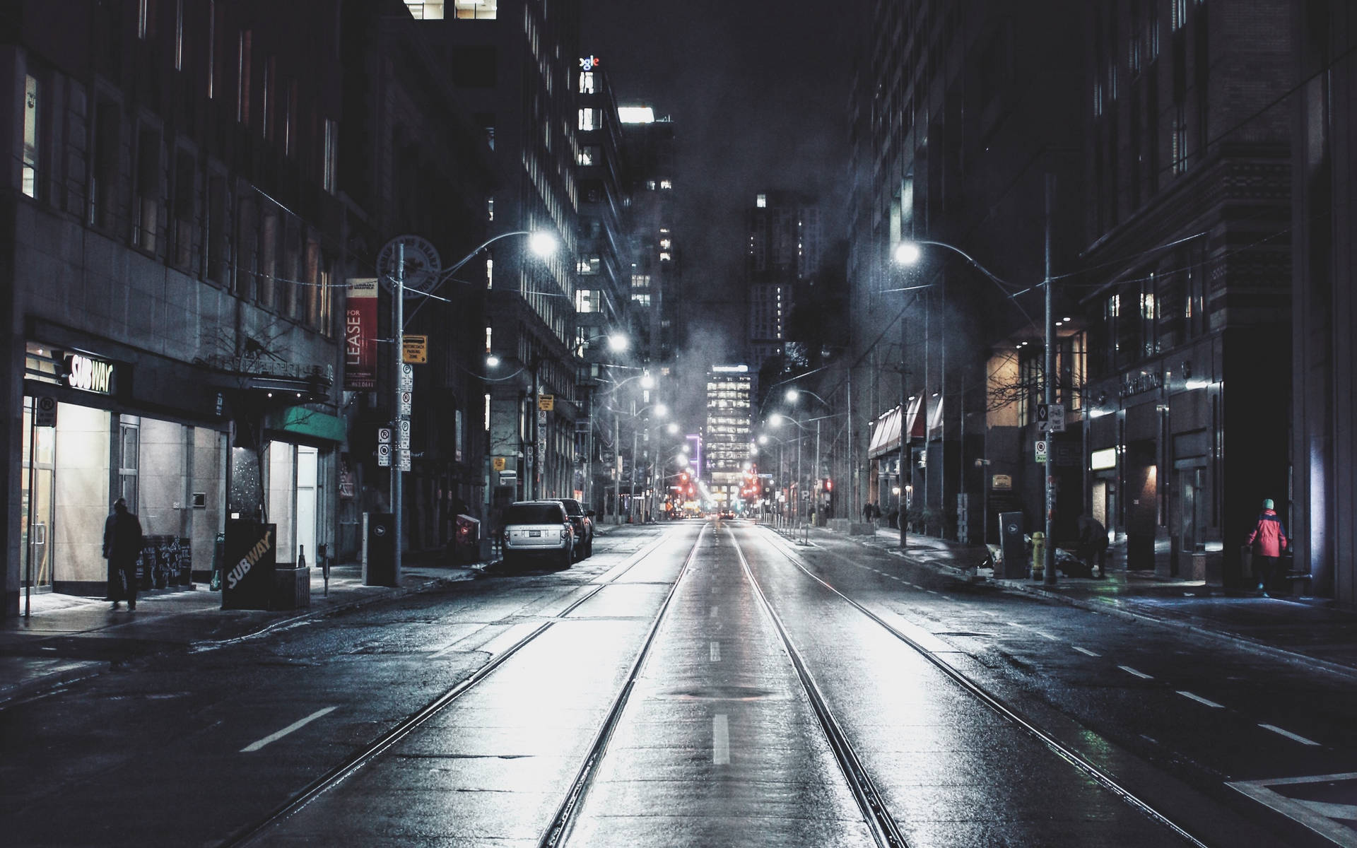 Download Toronto, Canada Dark Streets Wallpaper