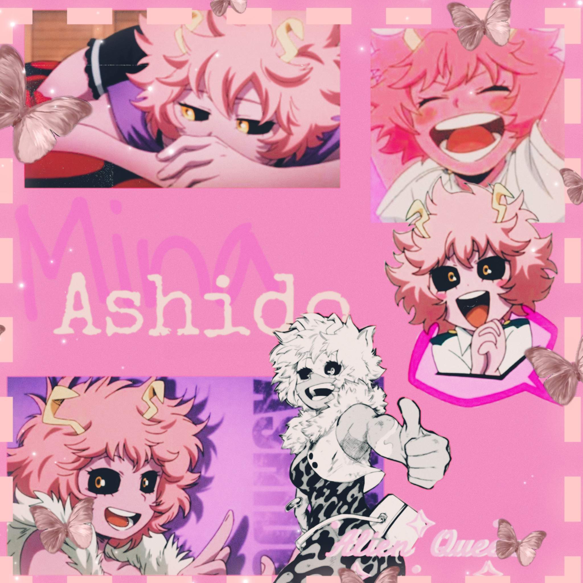 Mina Ashido aesthetic wallpaper. My