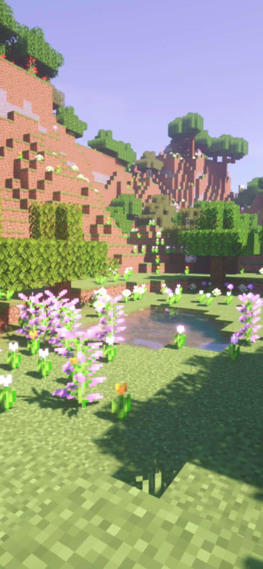 Download Meadow Biome Pixel 3 Minecraft Background