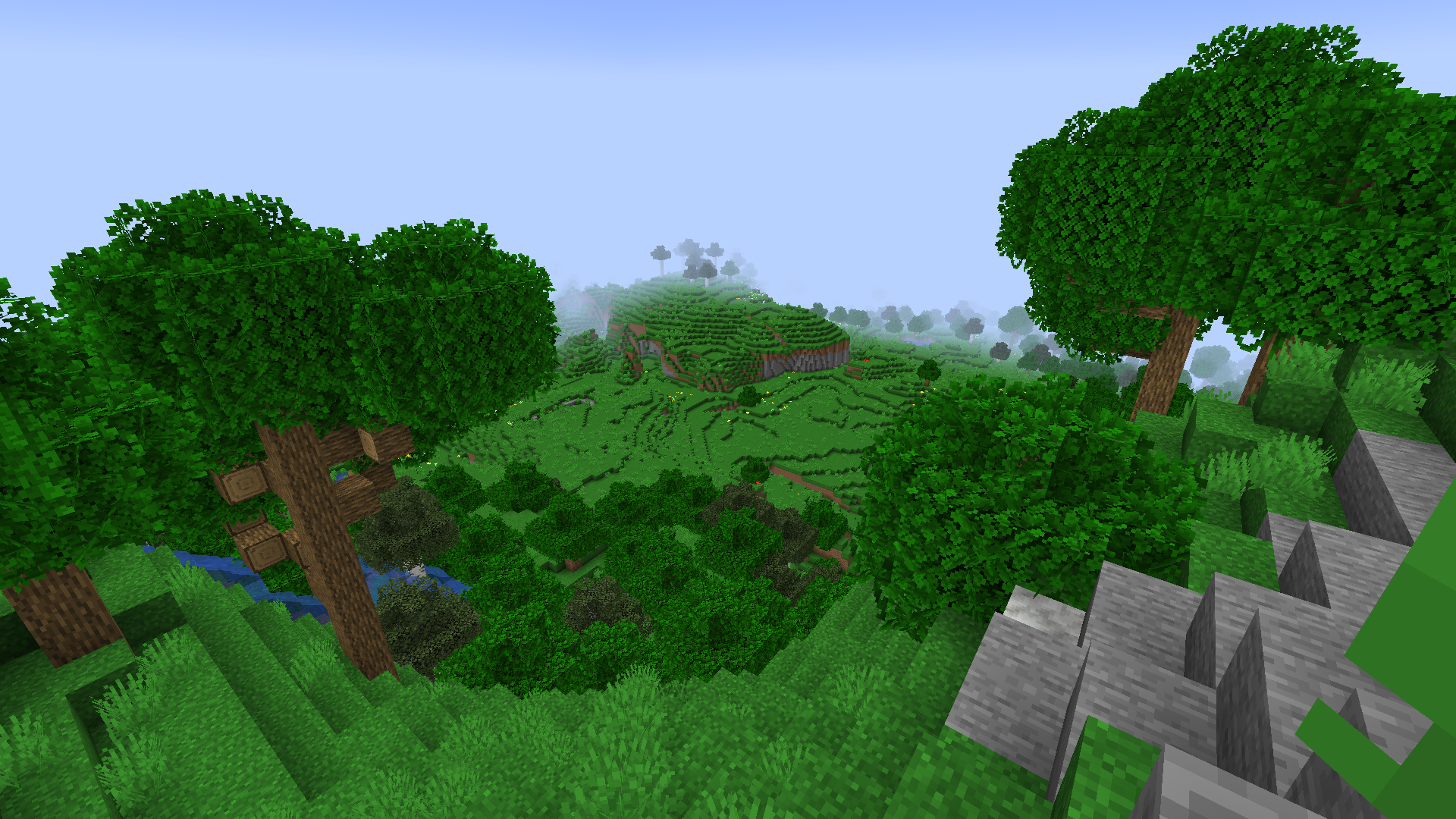 Tall Mountain In A Plains Forest Biome
