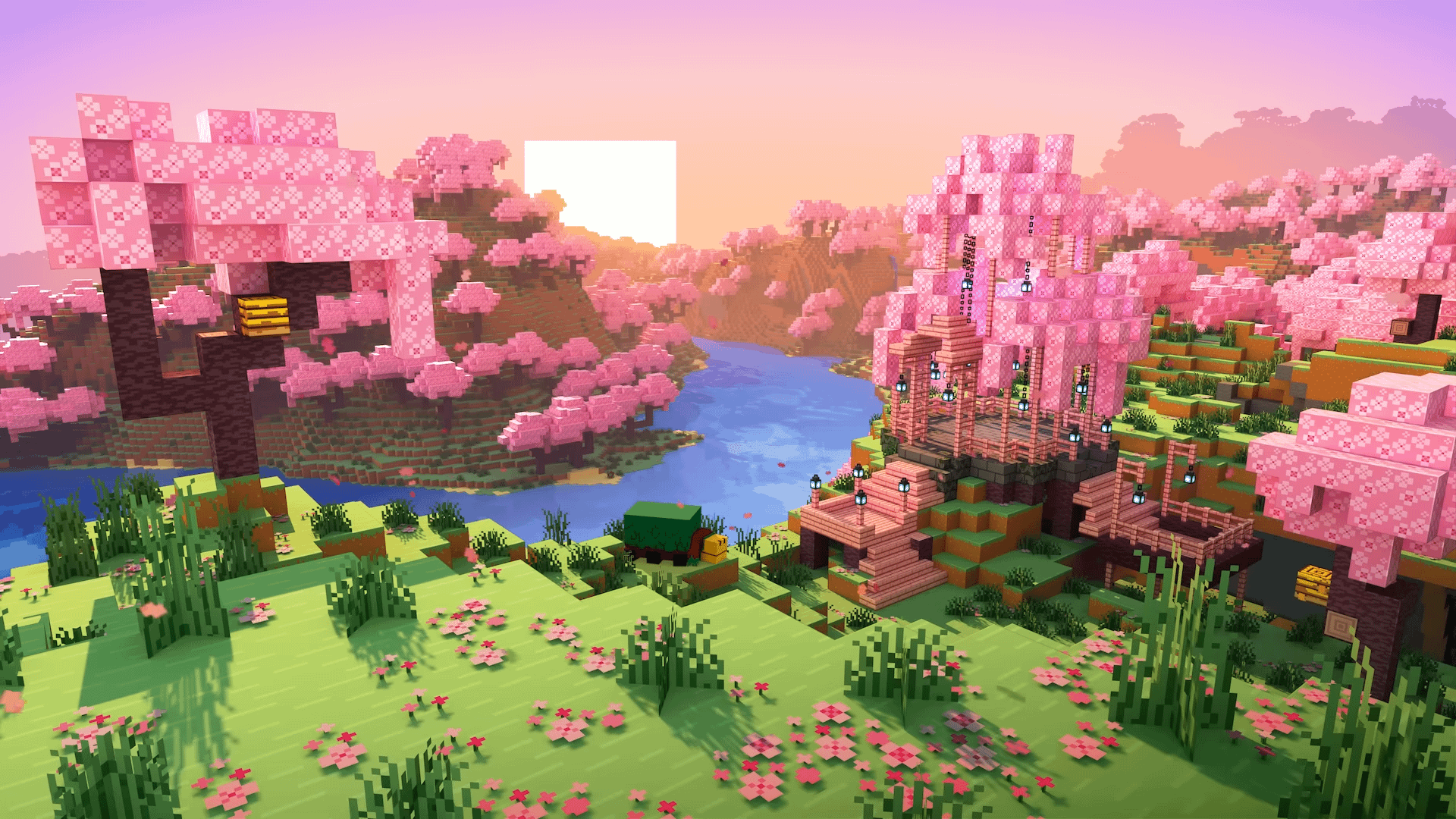 Minecraft Cherry Grove [1920×1080], r