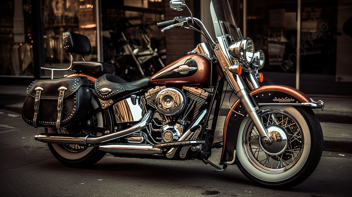The Harley Davidson Softail Parked In Front Of A Building Background, Harley Davidson Picture Background Image And Wallpaper for Free Download