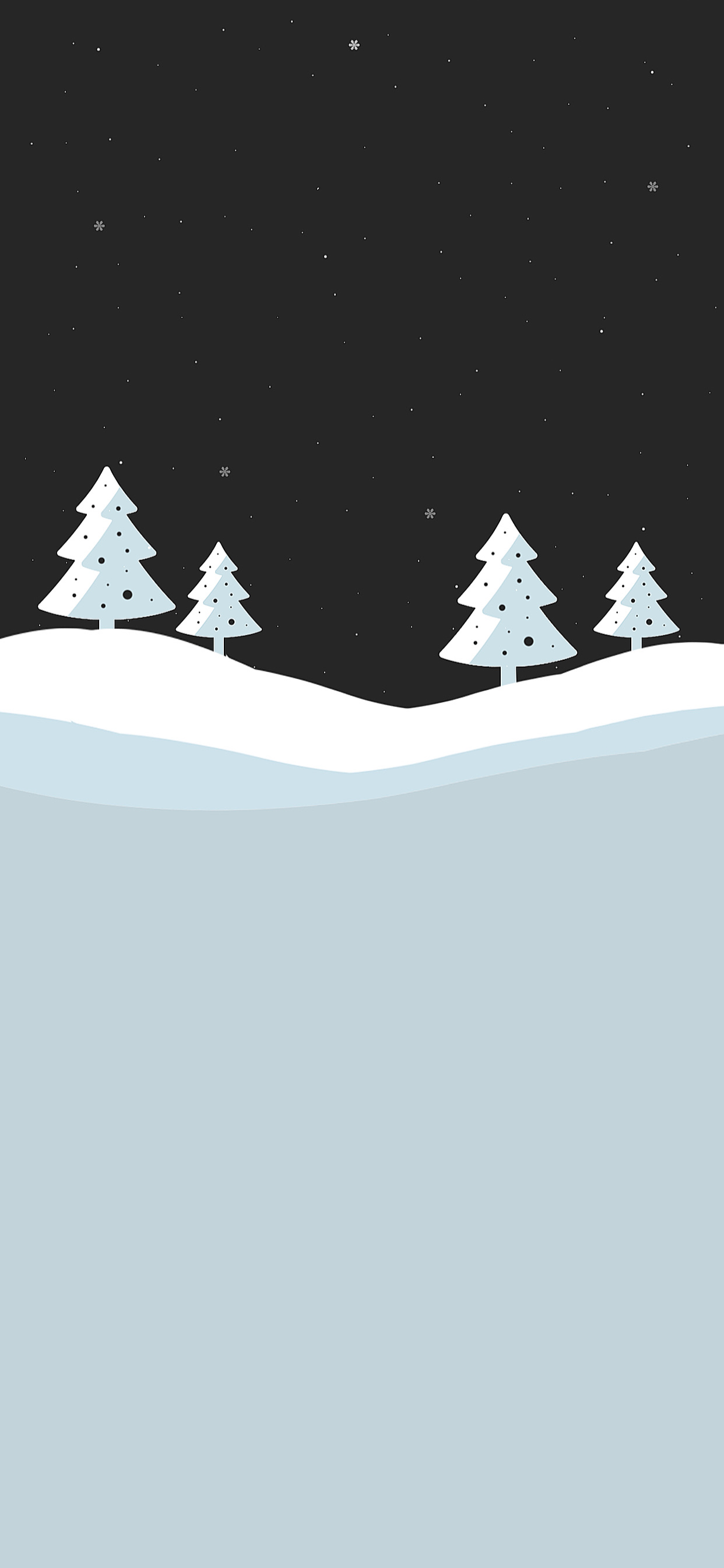 Minimal, snowy Winter wallpaper pack