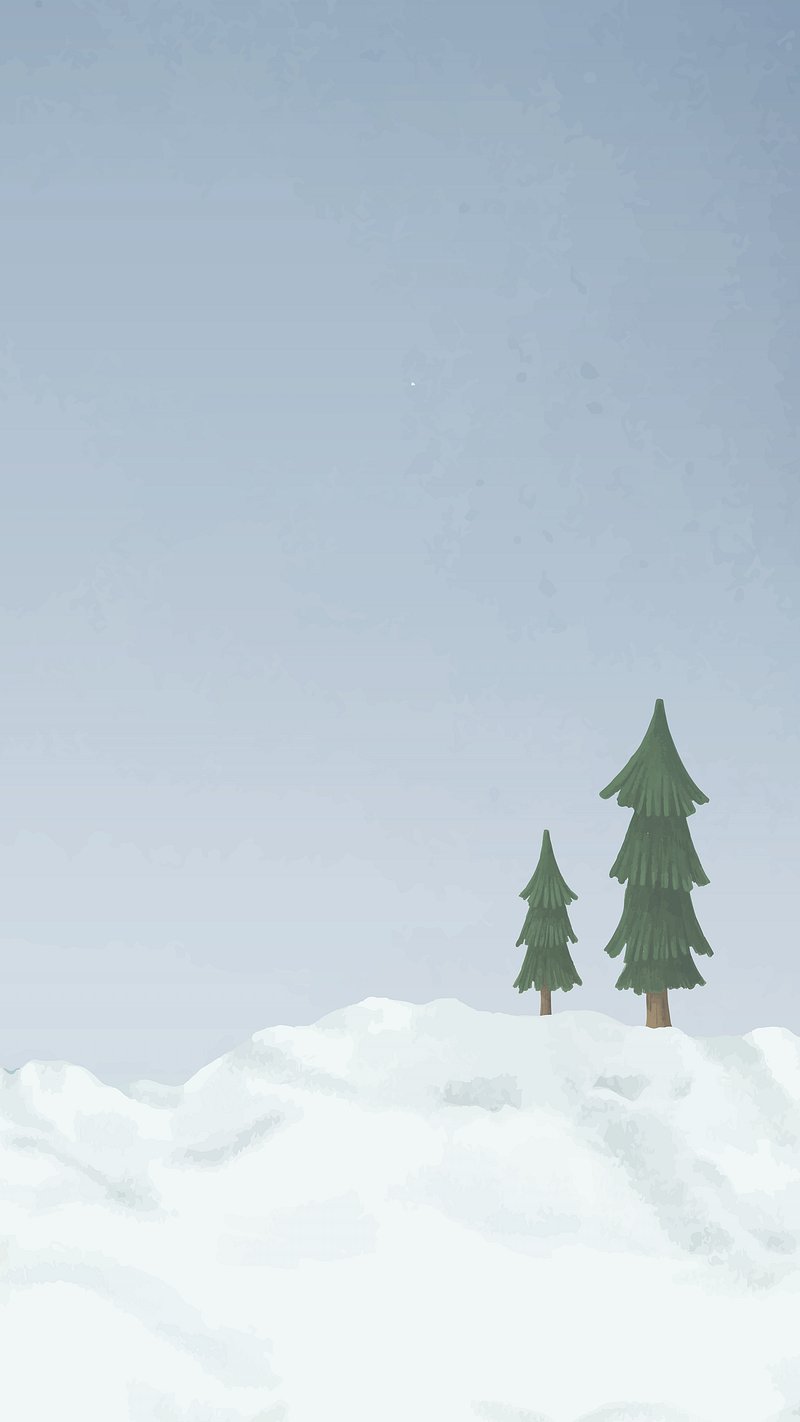 Winter aesthetic background, snow border