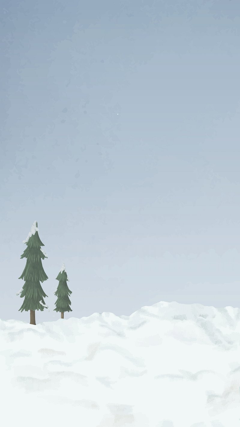 Winter aesthetic background, snow border