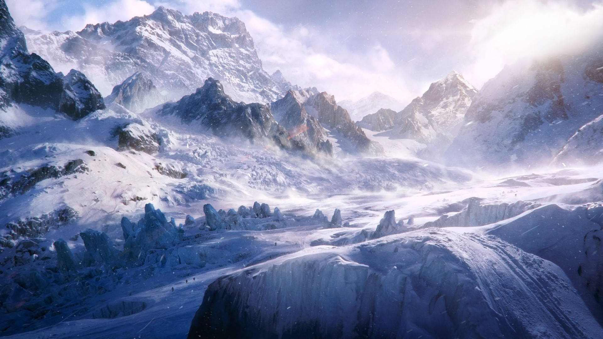 Snowy Mountains HD Landscape Wallpaper